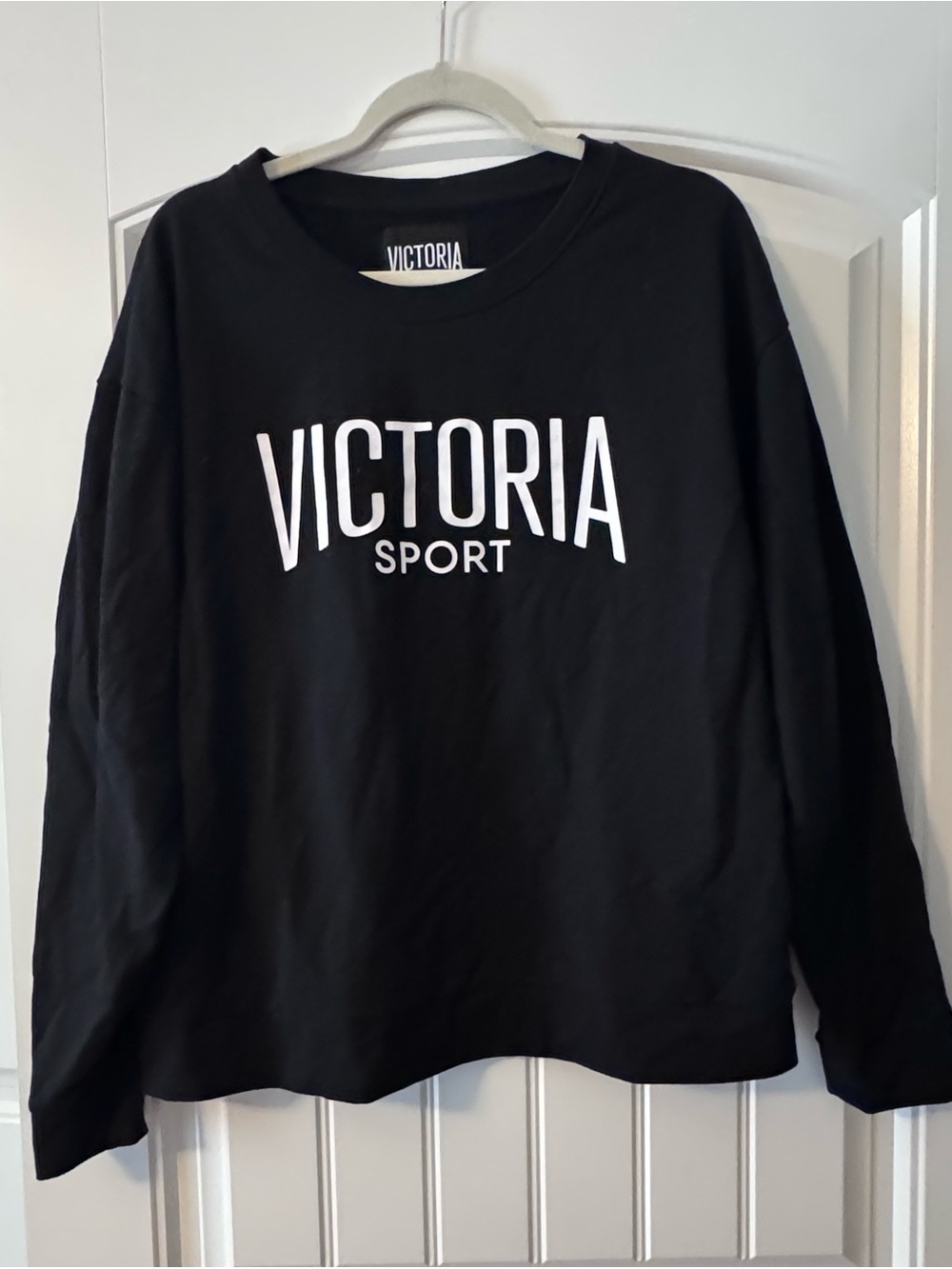 Victoria's Secret Black & White Victoria Sport Logo Sweatshirt